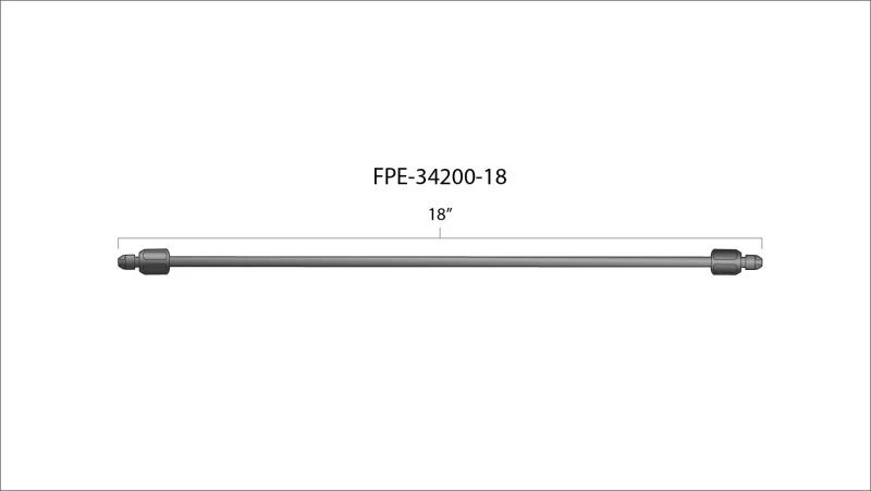 Fleece Performance 18 Zoll Hochdruck-Kraftstoffleitung (8mm x 3,5mm Leitung, M14x1,5 Nüsse)