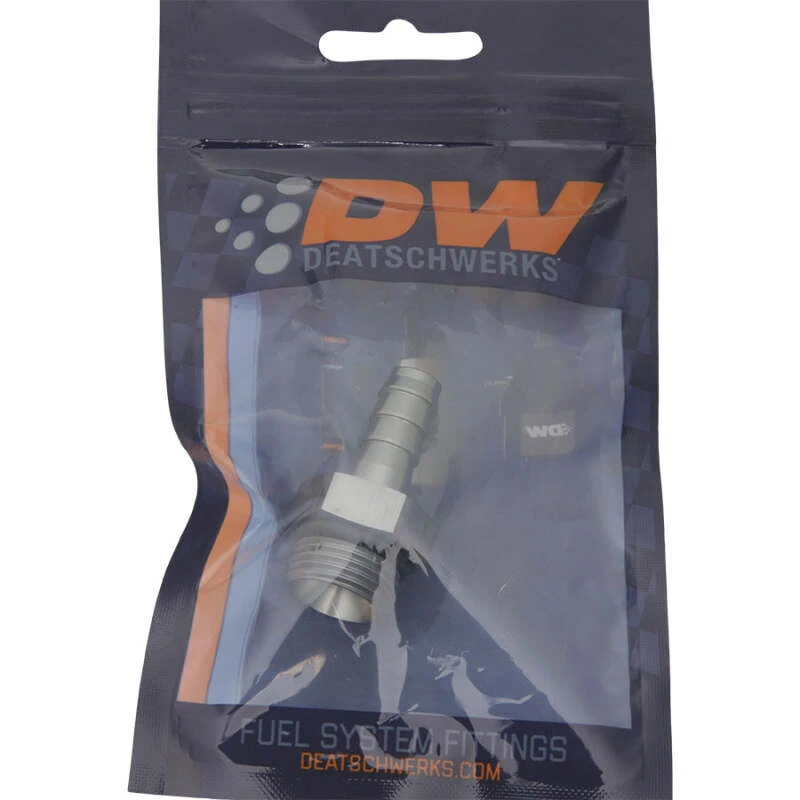DeatschWerks 8AN ORB-Männlich auf 3/8-Zoll-Männlich Triple Barb Fitting (Inkl. O-Ring)