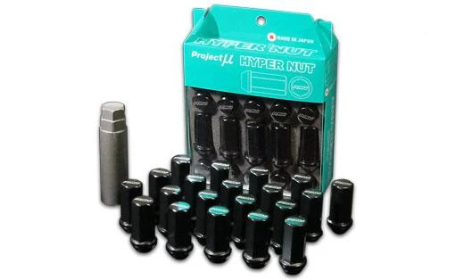 Project Mu Hyper Lug Nut M12 x 1.25 Subaru/Nissan/Infiniti - Black