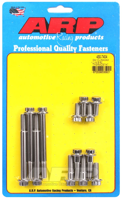 ARP Thermostatgehäuse-Schraubensatz für GM Duramax LMM 6.6L