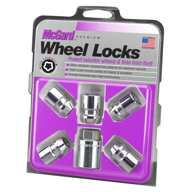 mcgard_24552-679400d20a96a McGard Wheel Lock Nut Set - 5pk. (Cone Seat) M12X1.25 / 3/4 Hex / 1.28in. Length - Chrome