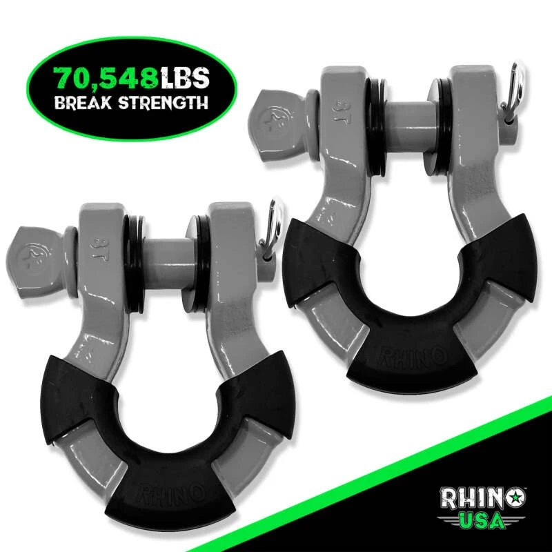 Rhino USA 8T Super Shackle 2-Pack (Grau)