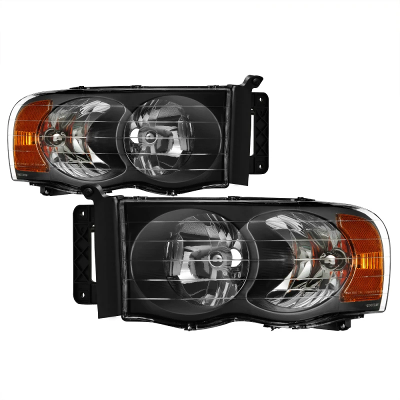 spyder_5014313-6794ce785f976 Xtune Dodge Ram 1500 02-05 Amber Crystal Headlights Black HD-JH-DR02-AM-BK