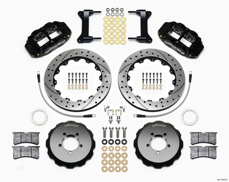 Wilwood Narrow Superlite 6R Vordere Bremse Kit 12,88 Zoll Bohrloch 2012-Aufwärts Toyota / Scion FRS mit Leitungen