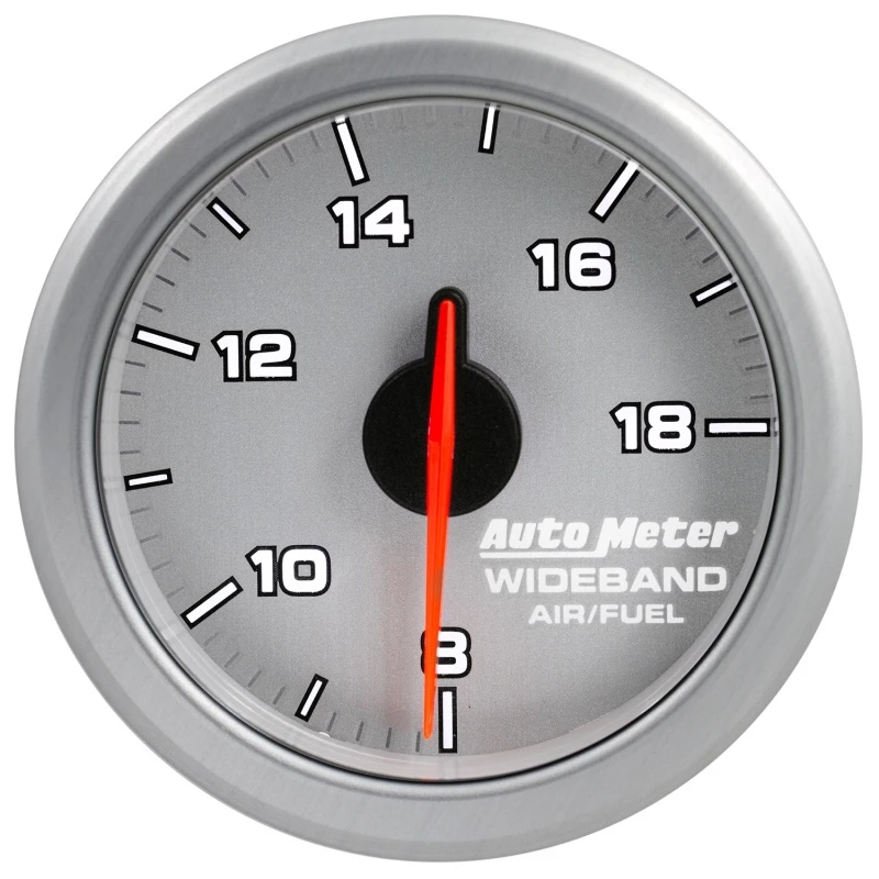 Autometer Airdrive 2-1/6 Zoll Weitband-Luft / Kraftstoff-Anzeige 10:1-17:1 ARF-Bereich - Silber