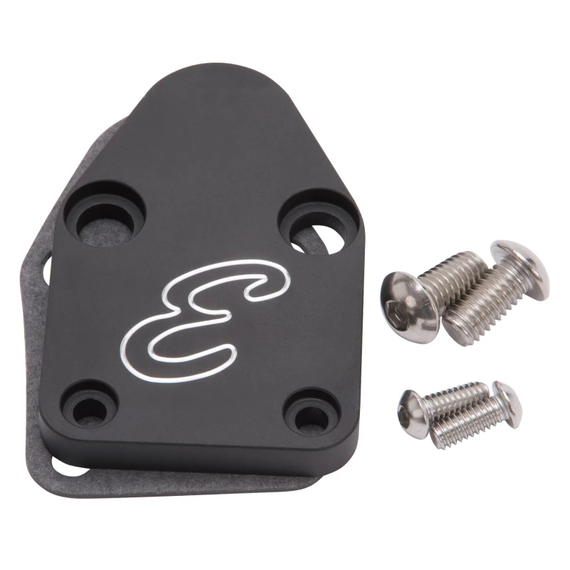 Edelbrock Brennstoffpumpen-Abdeckplatte SBC Billet-Aluminium