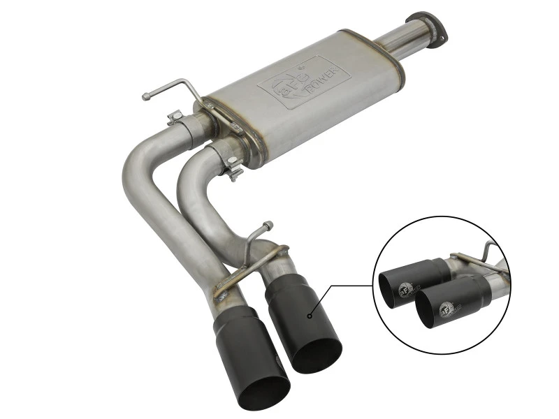 aFe Rebel Auspuffanlage Cat-Back SS 16 Toyota Tacoma V6-3.5L mit schwarzen Endrohren
