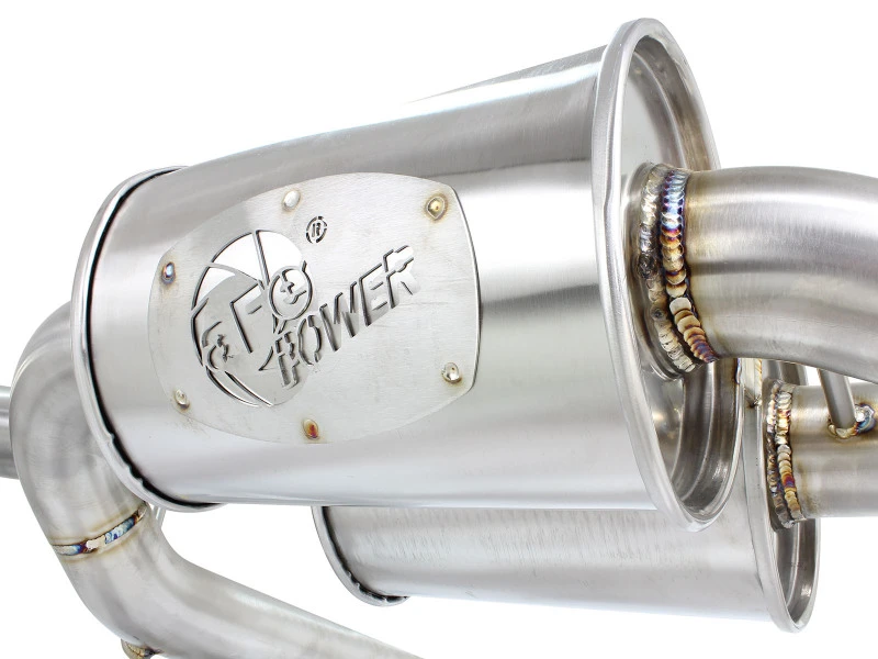 aFe MACHForce XP SS-304 Polierte Spitze 2,5 Zoll Dia Axle Back Auspuff 12-15 BMW 335i (F30) 3,0L (t)