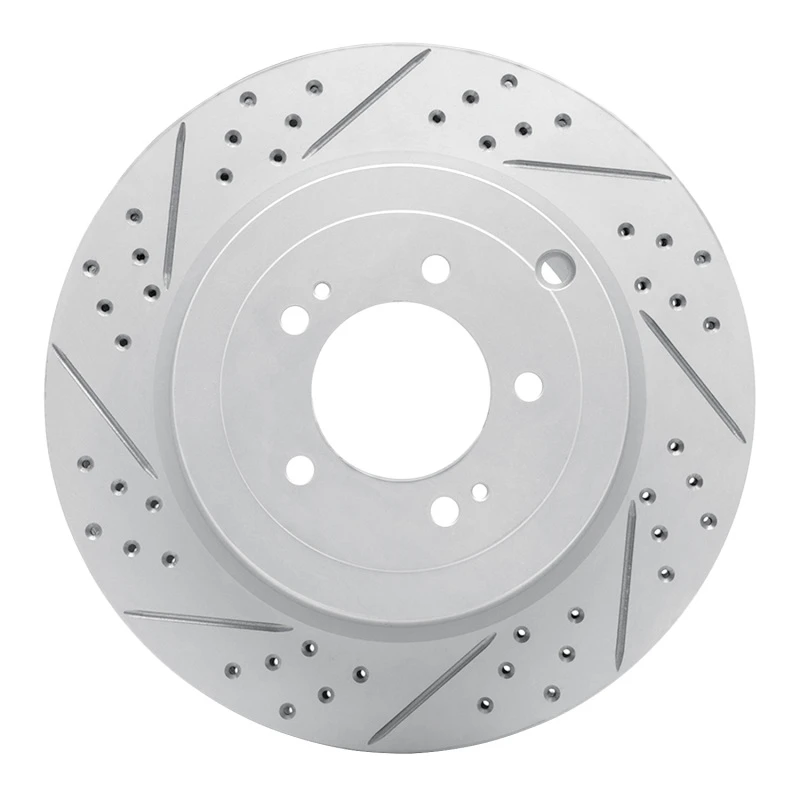 DFC 08-15 Mitsubishi Lancer Rear Left Drilled & Slotted Geoperformance Rotor