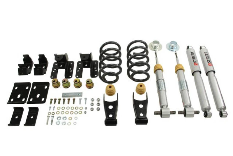 Belltech 14-17 Silver/Sierra Ext & Crew Cab 2wd 1 oder 2 Zoll F/4 Zoll R Drop W/ SP Stoßdämpfer Tieferlegungskit