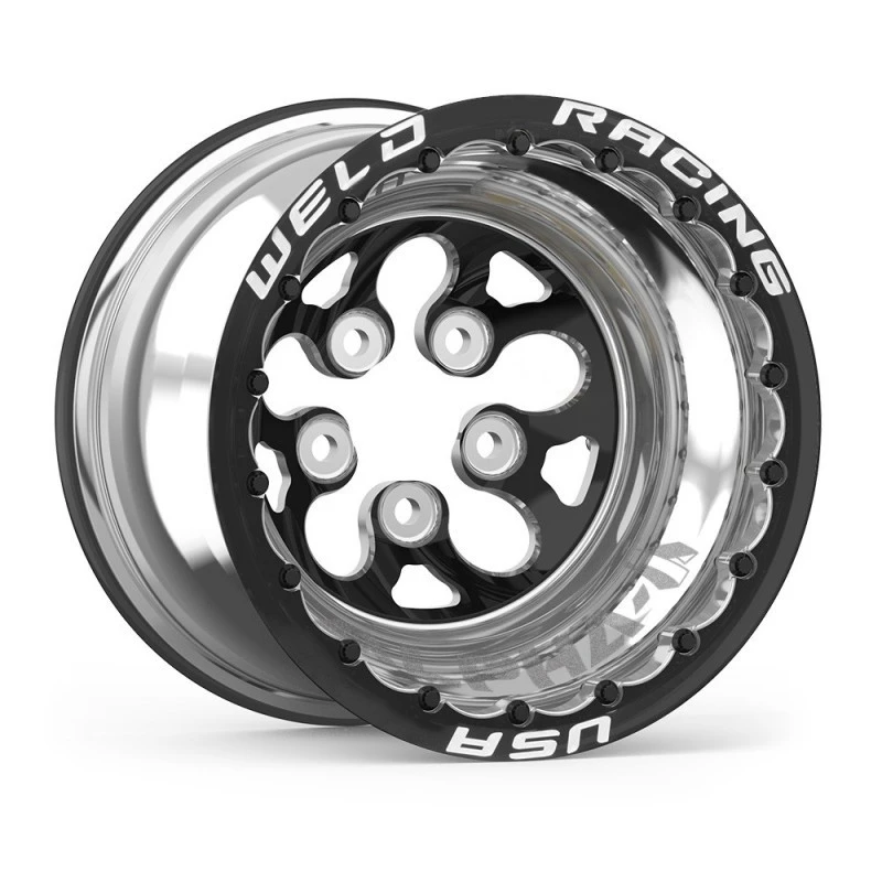 weld_83B-514414MB-67954dc570add Weld Alpha-1 15x12 / 5x4.75 BP / 4in BS Black Wheel - Black Double Beadlock MT