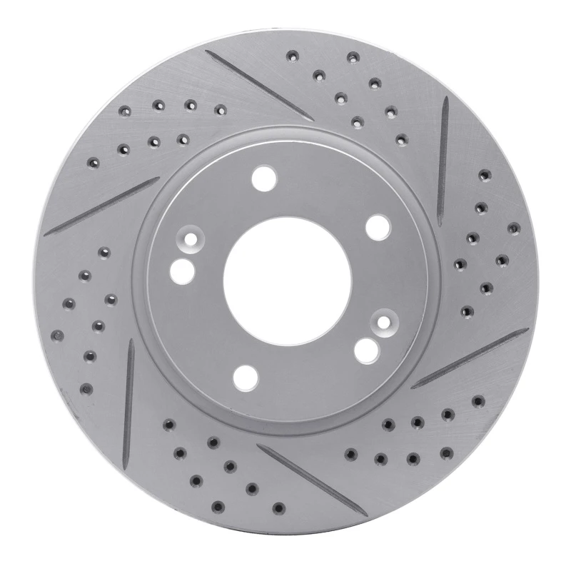 DFC 03-13 Hyundai Tucson Front Right Drilled & Slotted Geoperformance Rotor