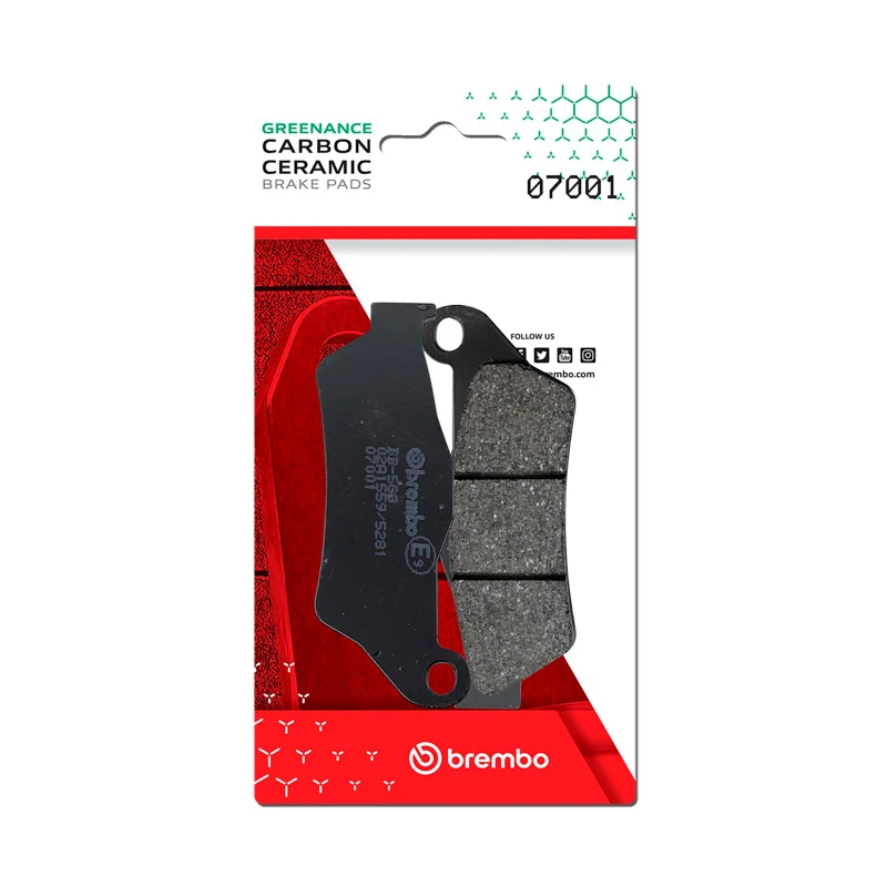 Brembo OE Carbon Ceramic Brake Pad - Front for Aprilia SRV / Gilera GP / Suzuki UH / Yamaha Versity / Yamaha YP