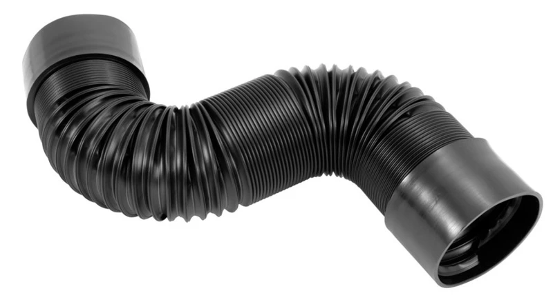 Spectre Luftkanal-Schlauch-Kit 4 Zoll OD (41 Zoll Ducting / 2 Gewinde-PVC-Kupplungen) - Schwarz