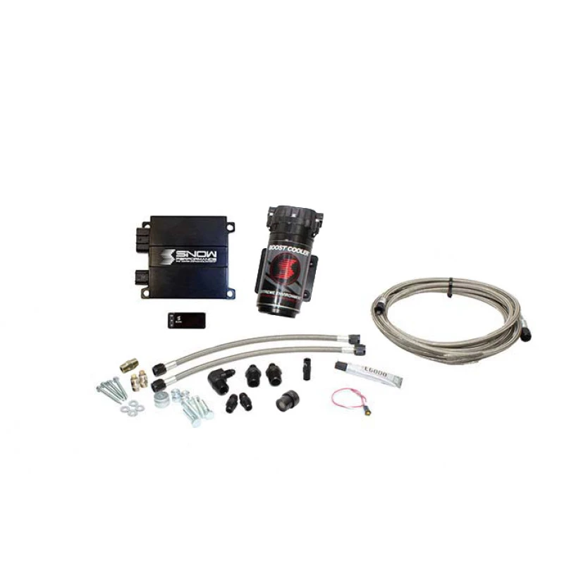 Snow Performance Stg 2 Boost Cooler Prog. Motorhalterung Wasser Inj. Kit (SS Geflochtene Leitung/4AN) ohne Tank