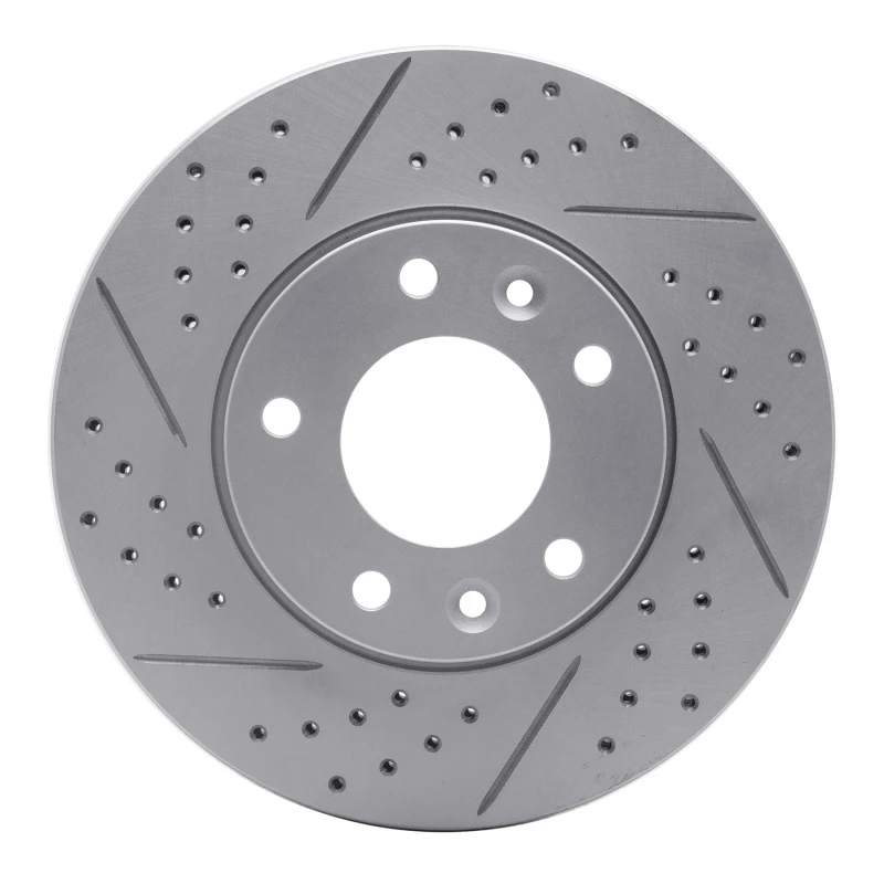 DFC 03-05 Kia Sedona Front Left Drilled & Slotted Geoperformance Rotor
