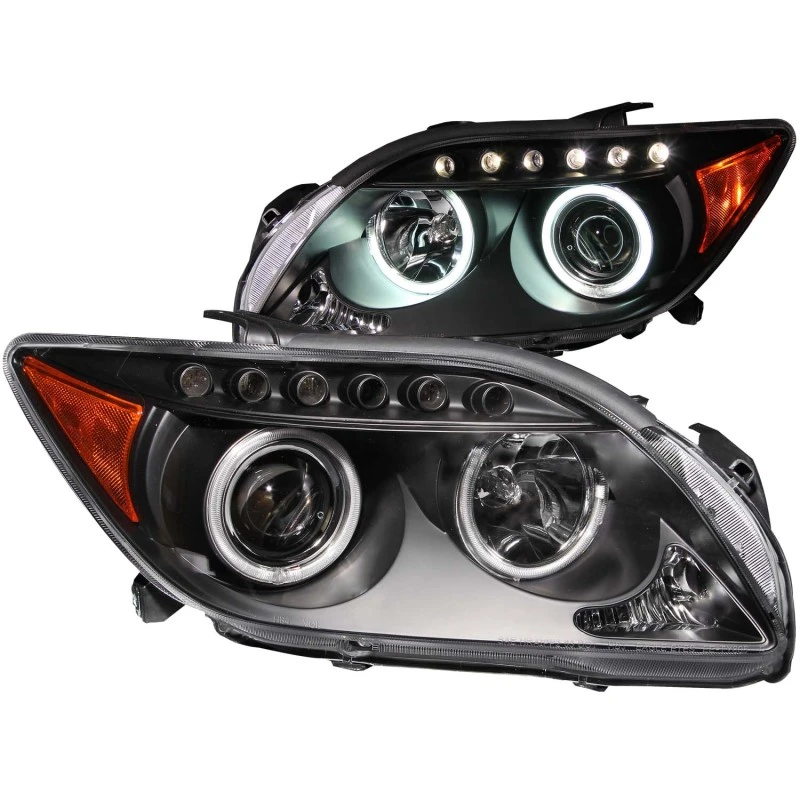 ANZO 2005-2010 Scion Tc Projektor-Scheinwerfer mit Halo Schwarz (CCFL)