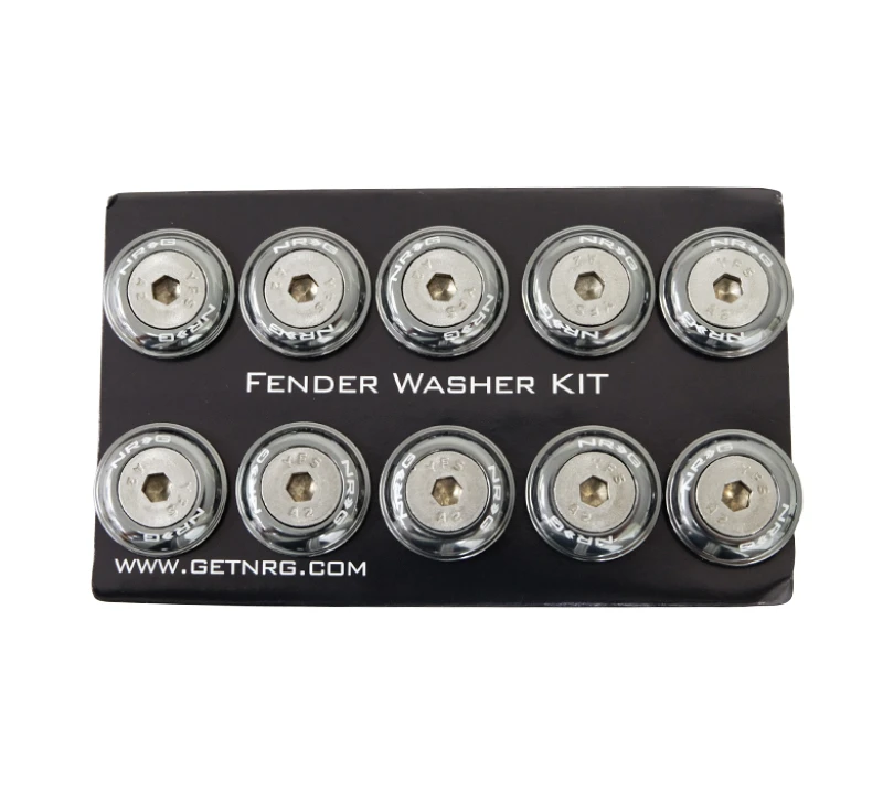 NRG Fender Washer Kit w/Rivets For Plastic (Gunmetal)