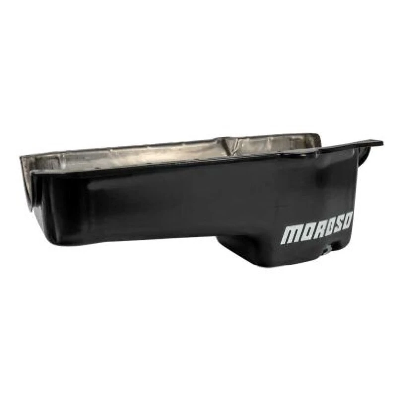 Moroso 1986+ Chevrolet Small Block (w/Passenger Side Dipstick) Wet Sump 5qt 7.5in Steel Oil Pan