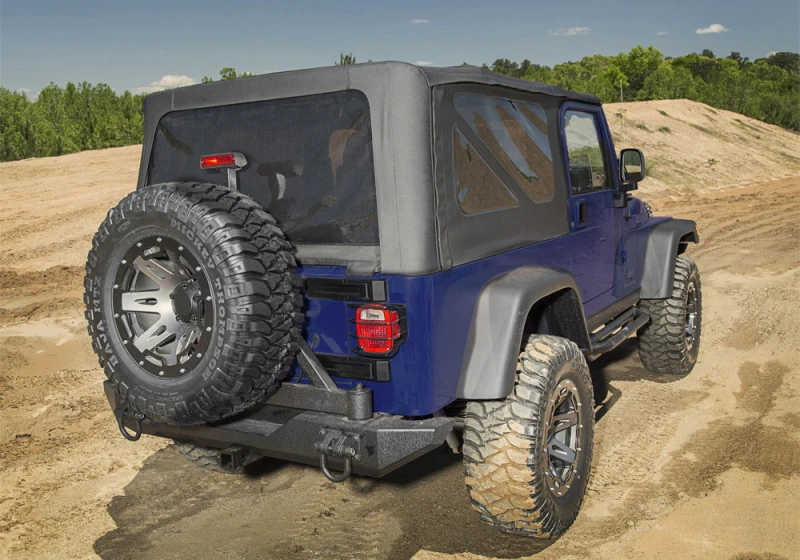 Rampage Soft Upper Doors for 04-06 Jeep Wrangler (TJ) Unlimited - Black Denim