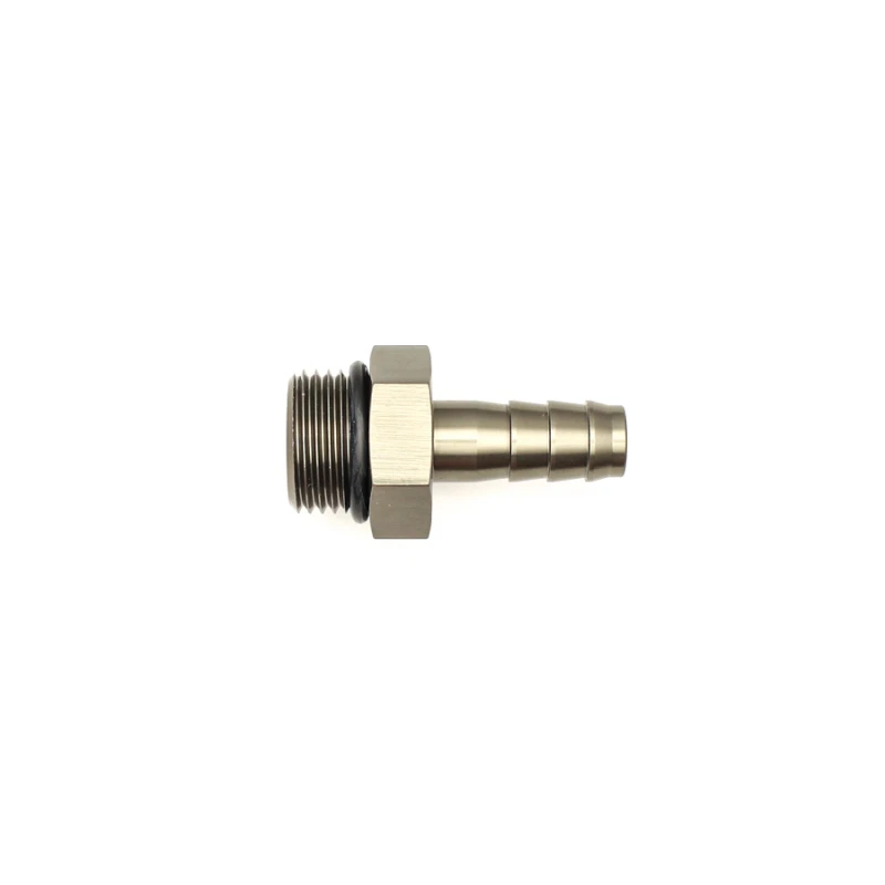 DeatschWerks 8AN ORB-Männlich auf 3/8-Zoll-Männlich Triple Barb Fitting (Inkl. O-Ring)