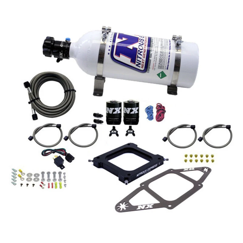 Nitrous Express 4500 Assassin Plate Stage 6 Nitrous Kit (50-300HP) w/5lb Bottle