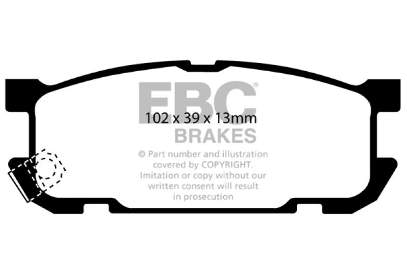 ebc_DP21453-6793202561495 EBC 01-03 Mazda Miata MX5 1.8 (Sports Suspension) Ultimax2 Rear Brake Pads
