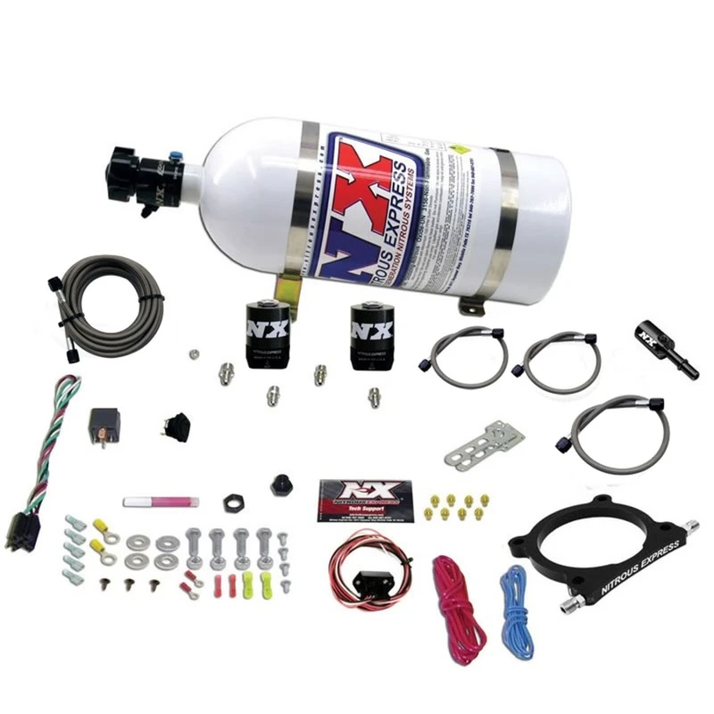Nitrous Express 11-15 Ford Mustang GT 5.0L Hochleistungs-Nitrous-Platten-Kit (50-250PS) mit 10lb-Flasche