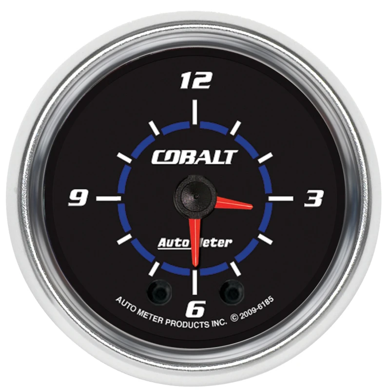Autometer Cobalt 2-1/16in 12 Hour Analog Clock