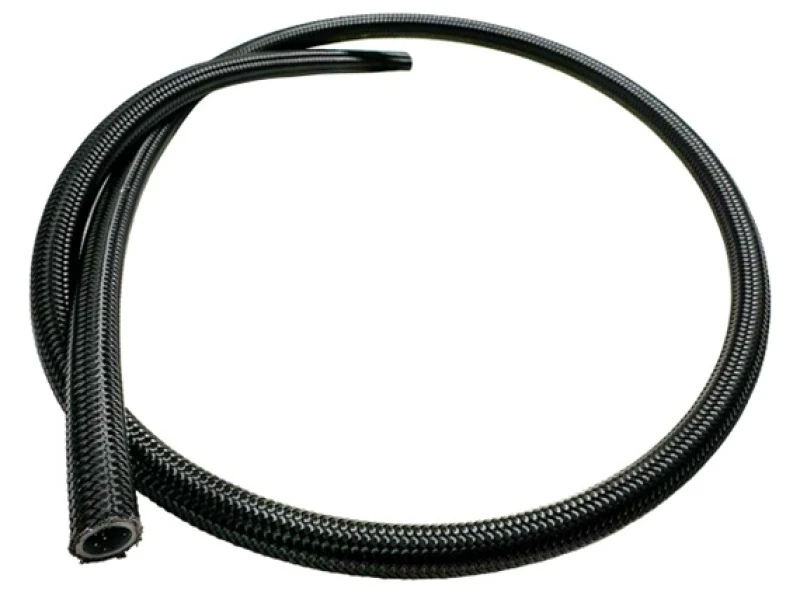 Fuelab Black Nylon Stainless Steel Braided PTFE Hose - 12AN - 10ft