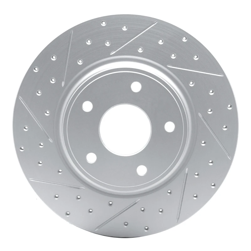 DFC 12-20 Chrysler Town & Country Rear Left Drilled & Slotted Geoperformance Rotor