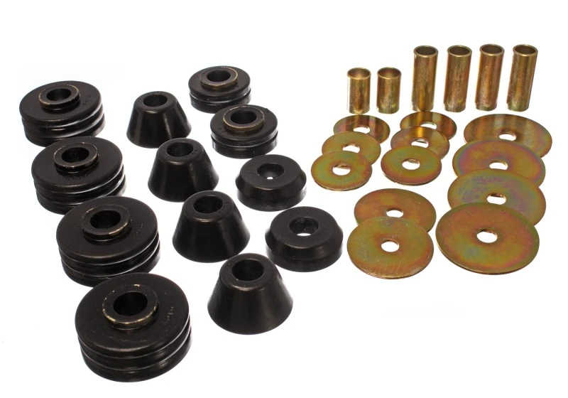 Energy Suspension 73-80 GM 1/2 Ton C-10/C1500 Pick Up 2WD Schwarzes Body (Cab) Mount Set