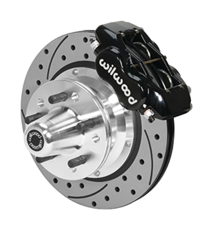 Wilwood Forged Dynalite Pro Series Front Brake Kit Black Caliper 11.00in SRP Drilled & Slotted Rotor