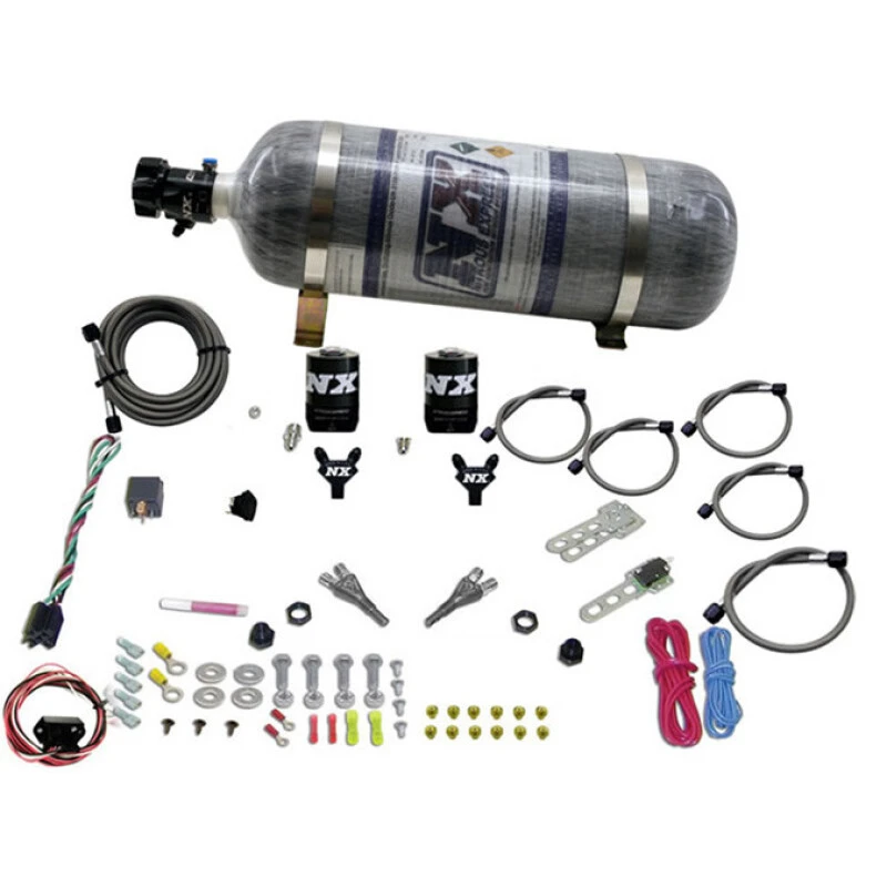 Nitrous Express 03-18 Nissan 350Z/370Z Doppel-Düse (35-150PS) mit Composite-Flasche