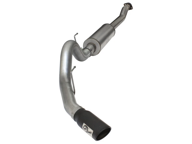 aFe MACHForce XP SS Auspuff 4in Kat-Back mit schwarzer Spitze 2015 Ford F-150 EcoBoost V6 2.7/3.5Ltt