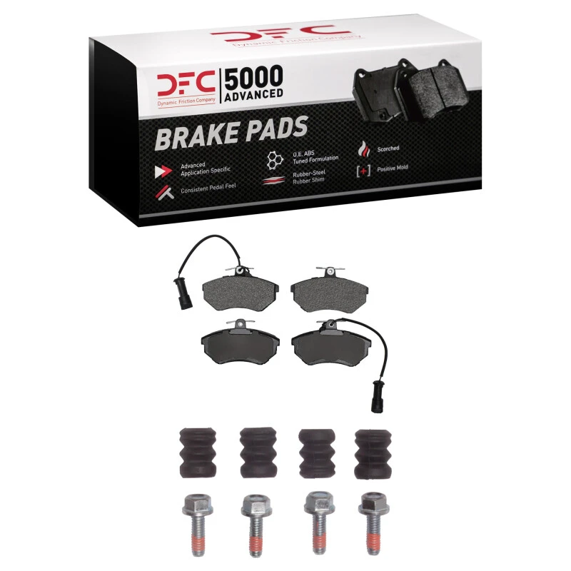 DFC 83-91 Audi 5000 Front 5000 Advanced Semi Metallic Brake Pads and Hardware Kit