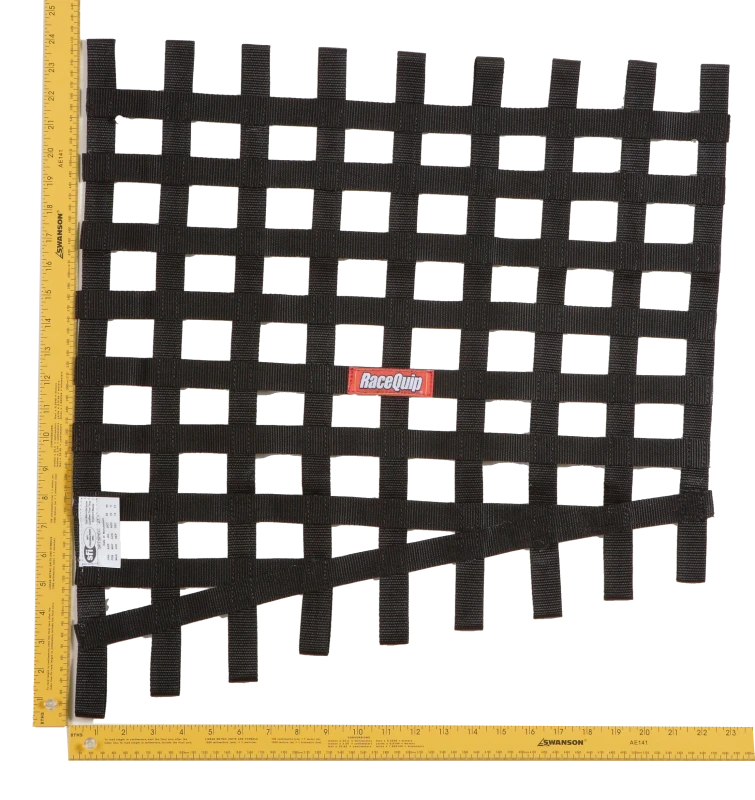 RaceQuip Black Drag 24 To 18 X 23 SFI Rib Net