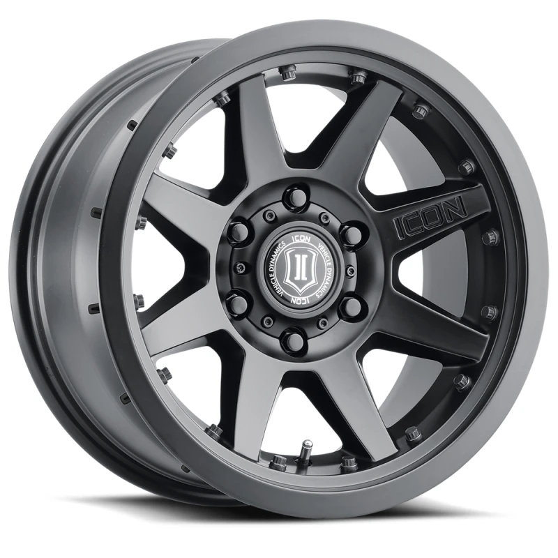 ICON Rebound Pro 17x8.5 6x5.5 0mm Offset 4.75in BS 106.1mm Bore Satin Black Rad