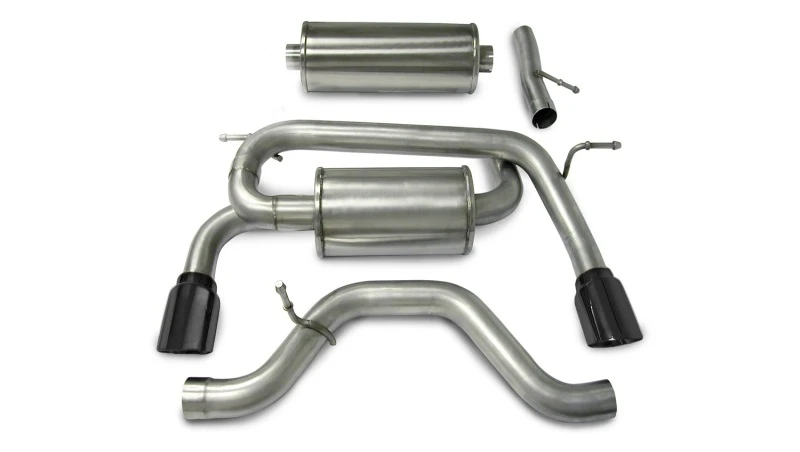Corsa 2006-2008 Hummer H3 3 Zoll Kat-Back Dual Rear mit einem 4 Zoll schwarzen Pro-Series-Tipp