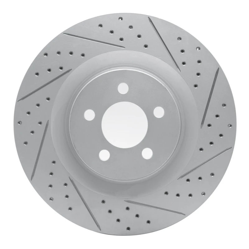 DFC 05-23 Chrysler 300 Front Right Drilled & Slotted Geoperformance Rotor