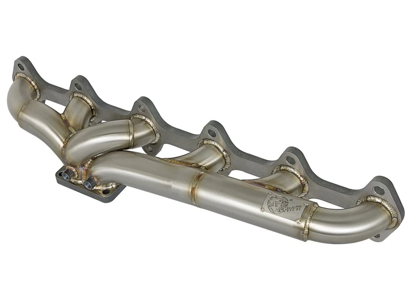 afe_48-32017-6792c3e75a89b aFe Twisted Steel Header mit Turbo Sammler 03-07 Dodge Diesel L6-5.9L