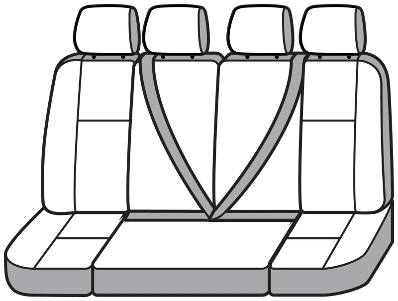Covercraft 15-26 Ford Transit Polycotton SeatSaver Custom Third Row Seat Covers-Taupe