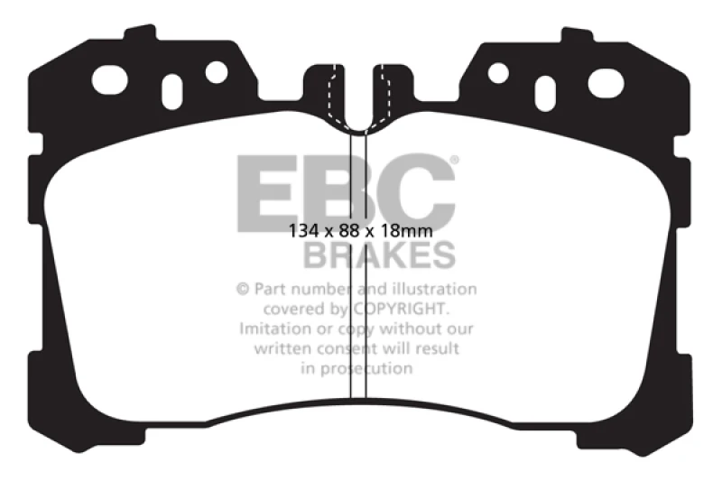 ebc_DP21811-6793204047ff2 EBC 07+ Lexus LS460 4.6 Redstuff Front Brake Pads