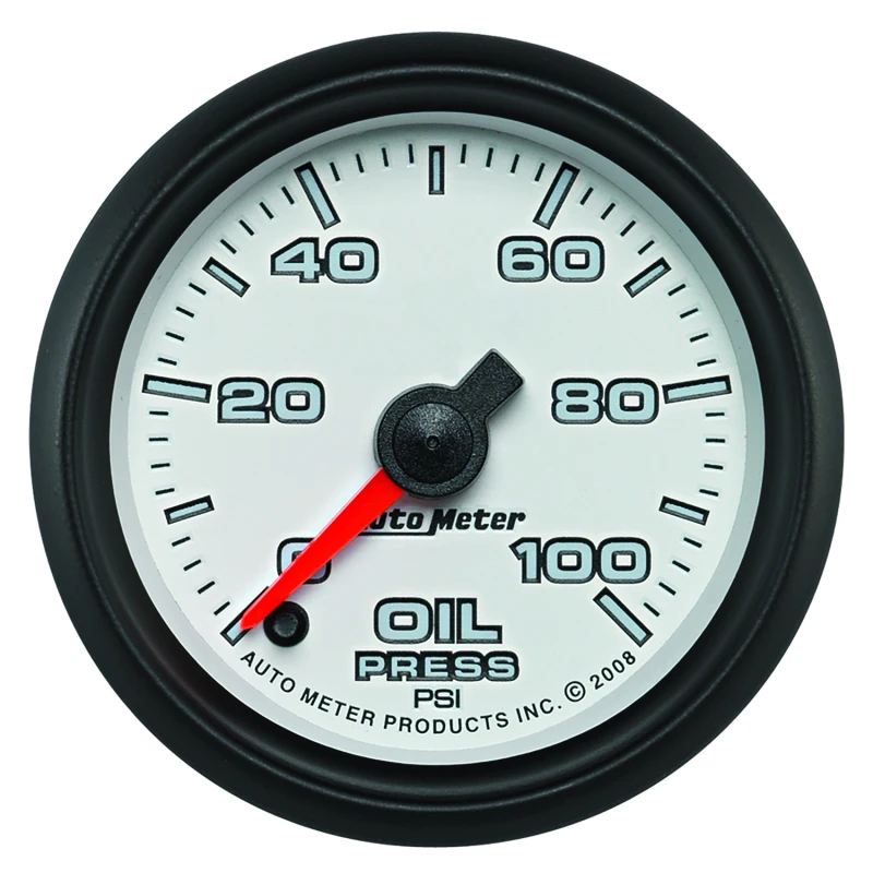 Autometer Pro-Cycle Gauge Oil Pressure 2 1/16in 100psi Digital Stepper Motor White