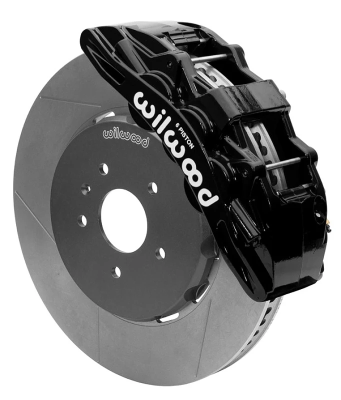 Wilwood SX6R Bremsanlage vorne 15 Zoll geschlitzt Schwarz mit Leitungen 14+ Chevy Corvette C7