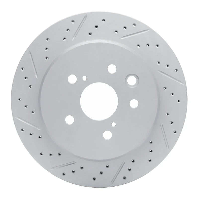 DFC 06-20 Lexus Gs450H Rear Left Drilled & Slotted Geoperformance Rotor