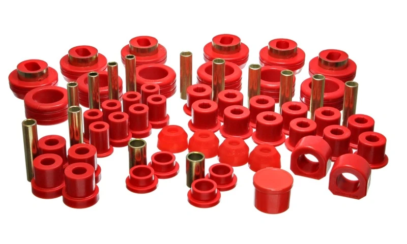 Energy Suspension 81-87 Chevy/GMC 4WD (mit Aftermarket-Frontsprings) Rote Hyper-Flex-Master-Bushing-Set