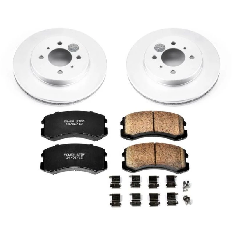 Power Stop Front Z17 Evolution Geomet Coated Brake Kit for 02-07 Mitsubishi Lancer