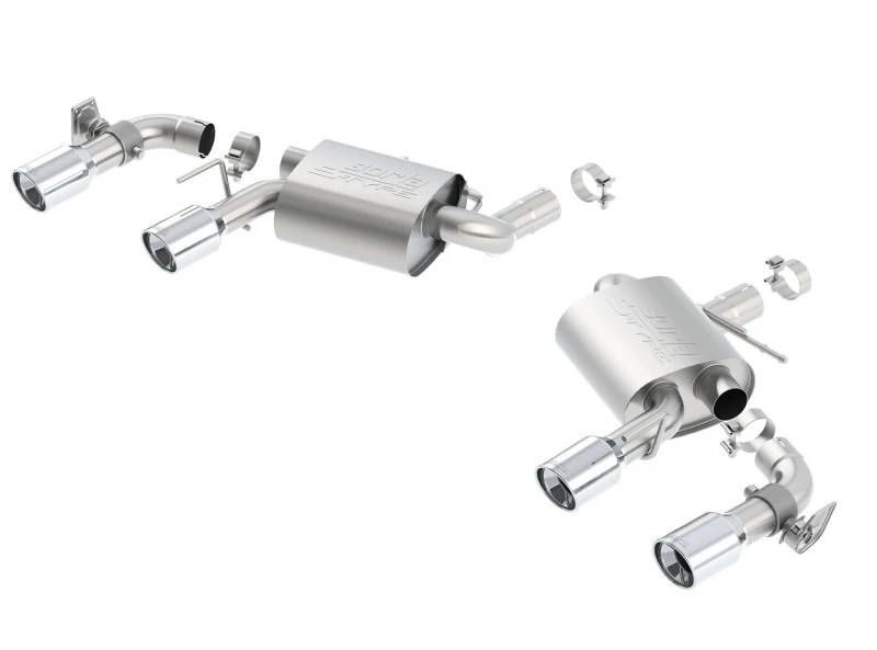 Borla 16 Chevy Camaro SS 6.2L mit Dual NPP S-Type Quad RD RL Tips Dual Exit Rear Section Auspuff