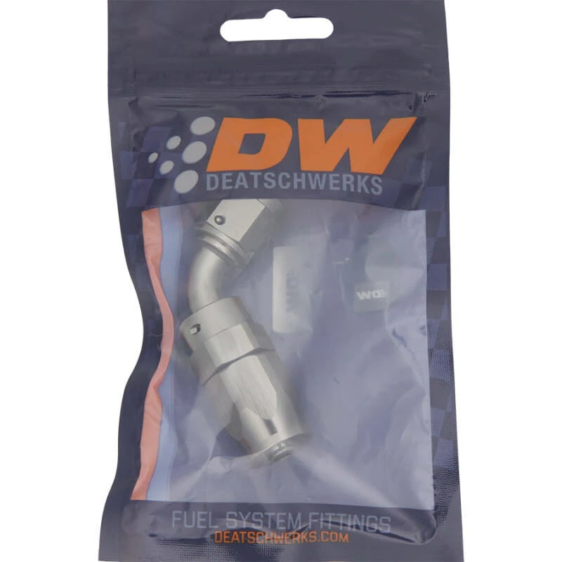 DeatschWerks 6AN Weibliche Flare-Swivel 60-Grad Schlauchende CPE eloxiert DW Titan